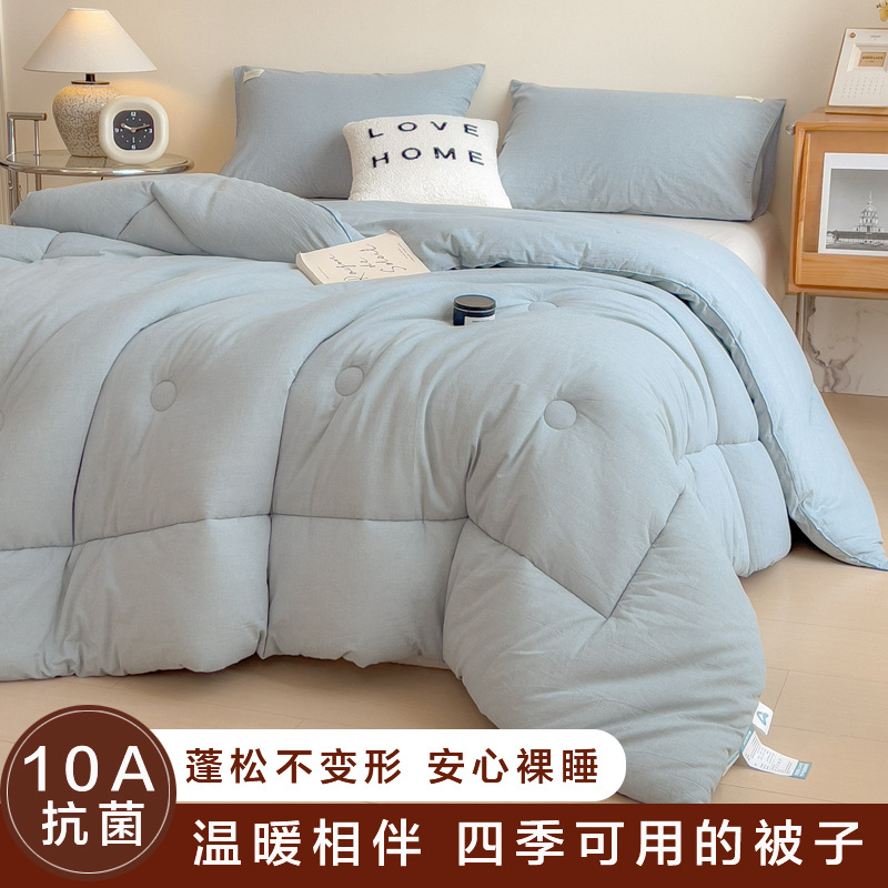 10A抗菌無印風冬用掛け布団春秋用掛け布団芯厚手冬用掛け布団保温厚手綿布団学生用掛け布団卸売