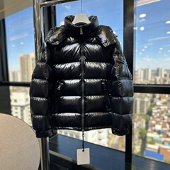 跨境外贸蒙家玛雅情侣款男女同款加厚白鸭绒亮面羽绒服保暖外套