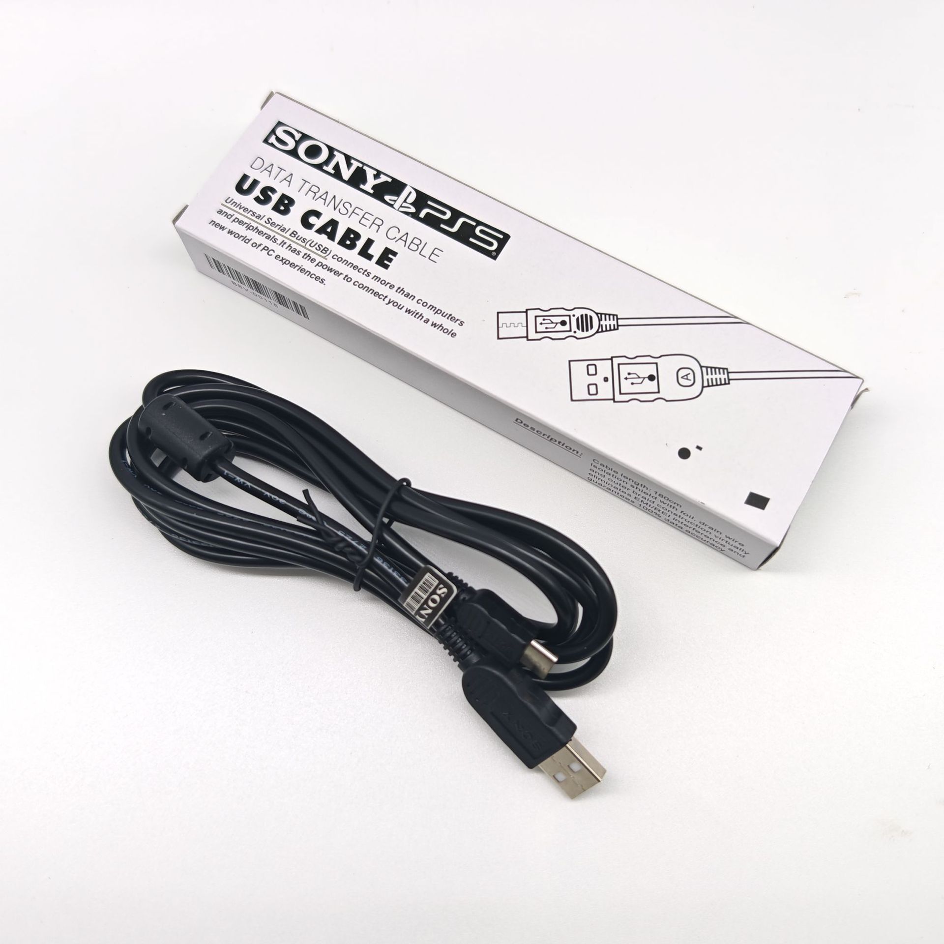 Cable de Carga y Datos para Control de Juego PS3/PS4/PS5 de PVC para Mandos de PS3, PS4 y PS5