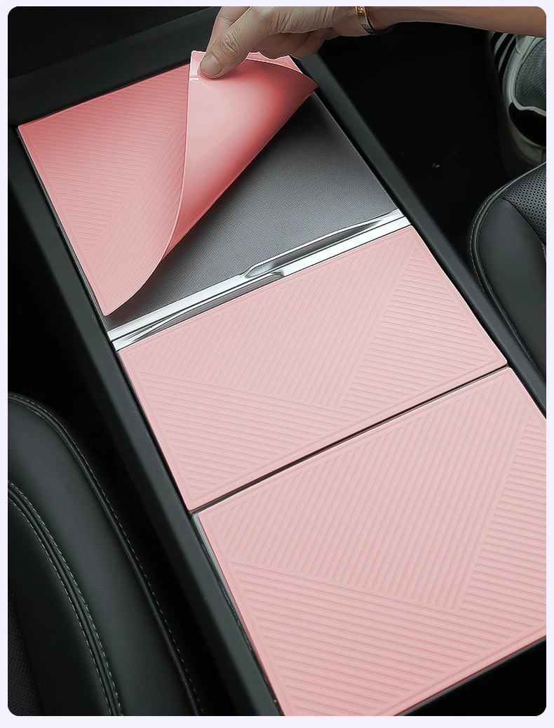 Suitable for Tesla's New Version Model 3/Y Center Console Film Silicone Mat Interior Modification Accessories Anti-Slip
