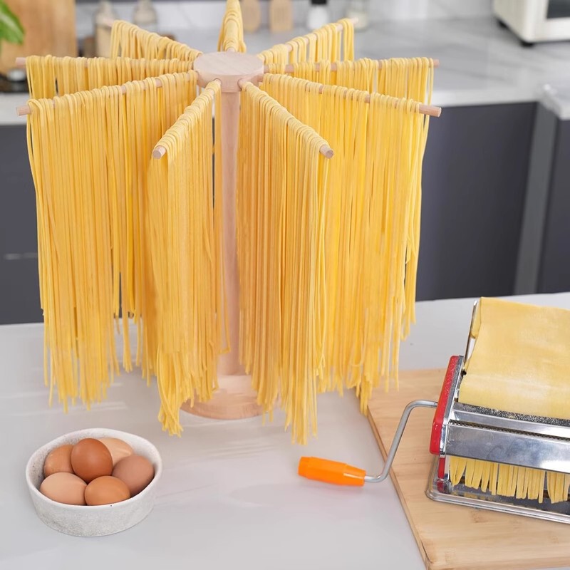 国境を越えた木製ヌードル冷麺ラック、パスタ乾燥ラック、取り外し可能な木製収納ラック|undefined