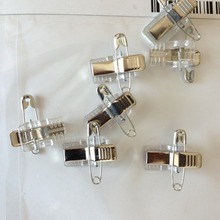 胶水夹金属夹子 证件夹 胸卡夹子学生员工厂牌夹 挂绳配件夹双通