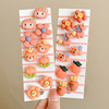 Children's elastic hair rope with pigtail, cartoon cute hairpins, hair accessory, no hair damage