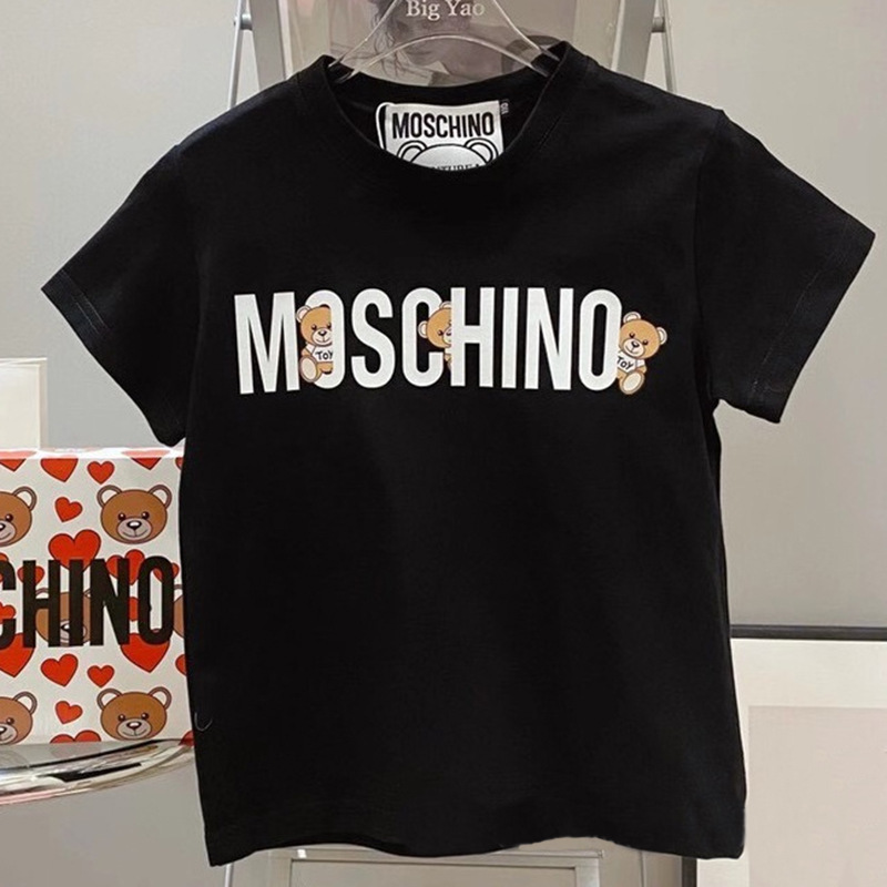 クロスボーダーヨーロッパとアメリカのトレンドブランド春夏新作ラウンドネックプルオーバー親子ベアTシャツ半袖カップルスタイル|undefined