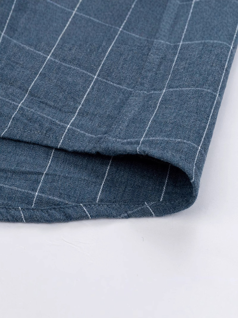 Procesamiento personalizado de algodón de manga larga de hombre de negocios ocio Oxford enzima de hilado lavado con agua a rayas de celos camisa de algodón