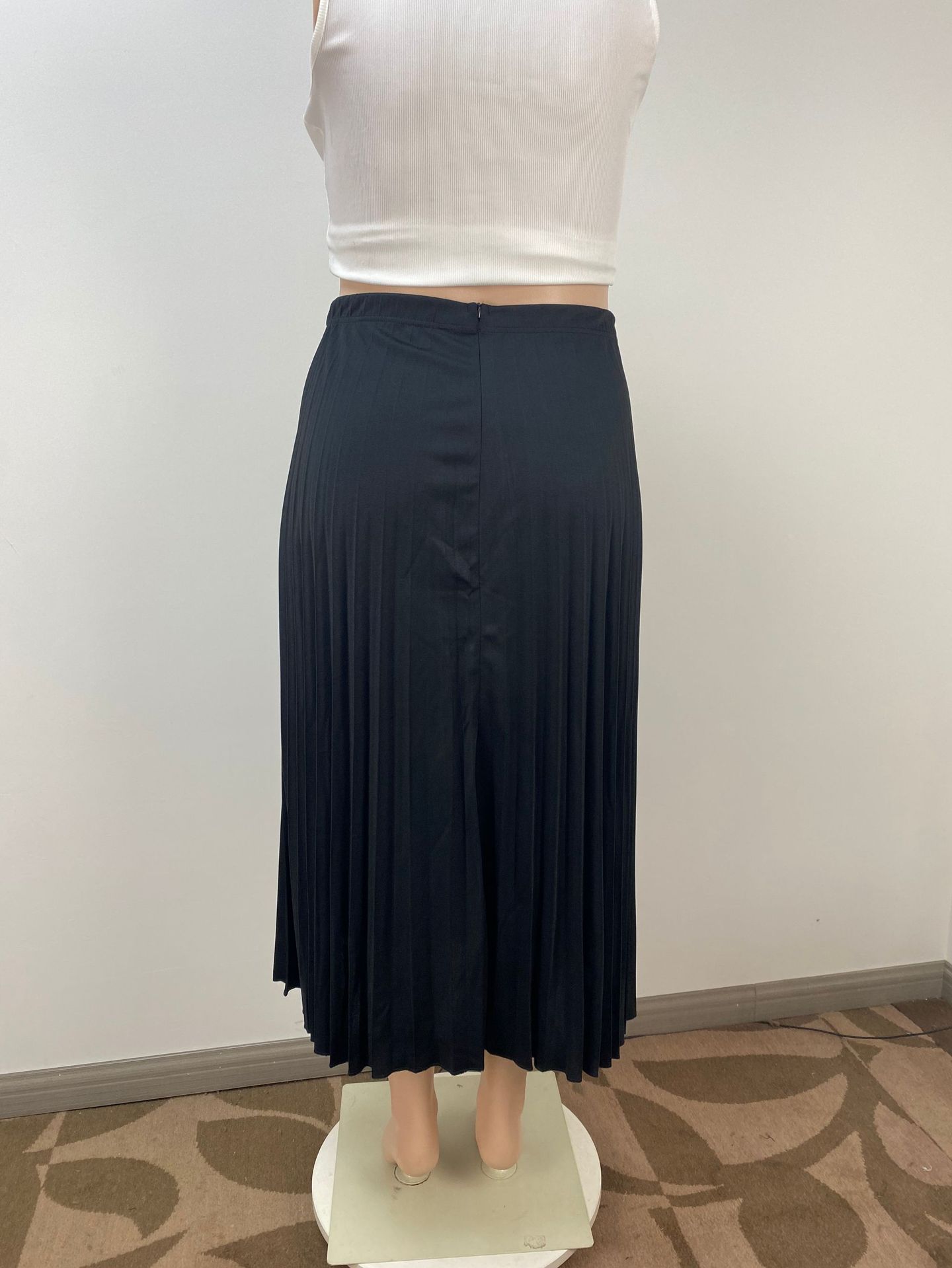 Jupe plissée femme jupe décontractée et ample à la mode_voghion.com