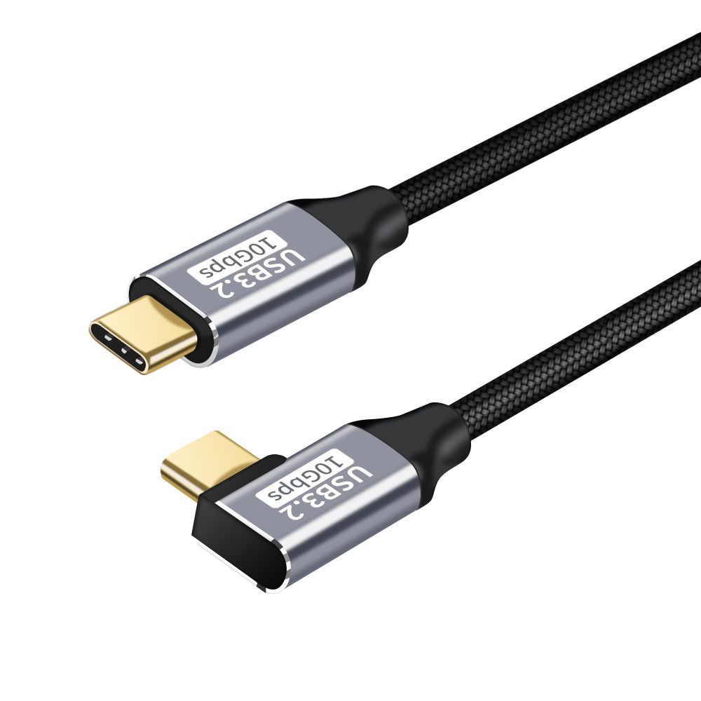 0.5m male to male single elbow [3.2gen2 braided wire]