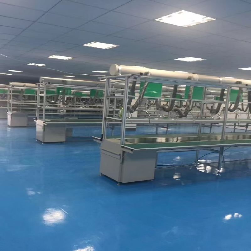 吸烟罩生产线铝型材装配流水线皮带线宁波输送皮带机