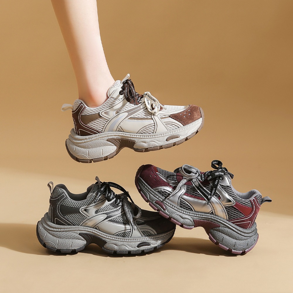 Togisse [Boundless Stars] Trendy Nautical Style Popcorn Technology Thick-Soled Height-Increasing Women's Casual Dad Shoes