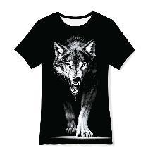 Camiseta de manga corta holgada de verano con pigmento de siete colores para niños, con estampado digital 3D de comercio exterior transfronterizo.