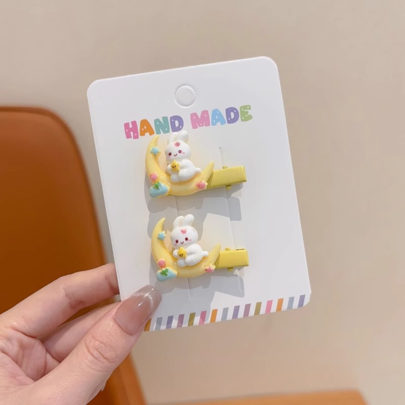 Niños lindos clips de cabello suave estrella de dibujos animados clips de pestañas niñas dulces no dañan el cabello lateral clip de cabello rotos boca de pato