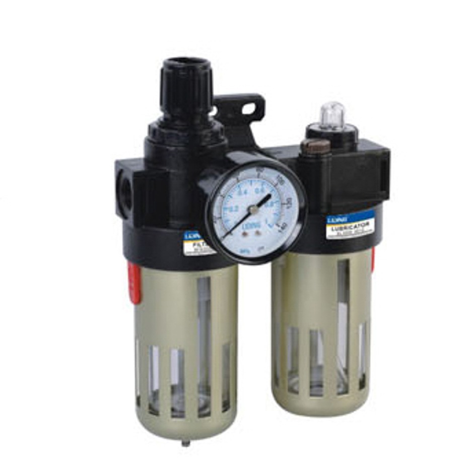 自动排水的过滤减压器+油雾器气源处理二联件