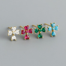 EH1724�W���r���p�ݸ߼��ж�ɫ�ʯʮ�ֻ���S925���y���Ůʽ���