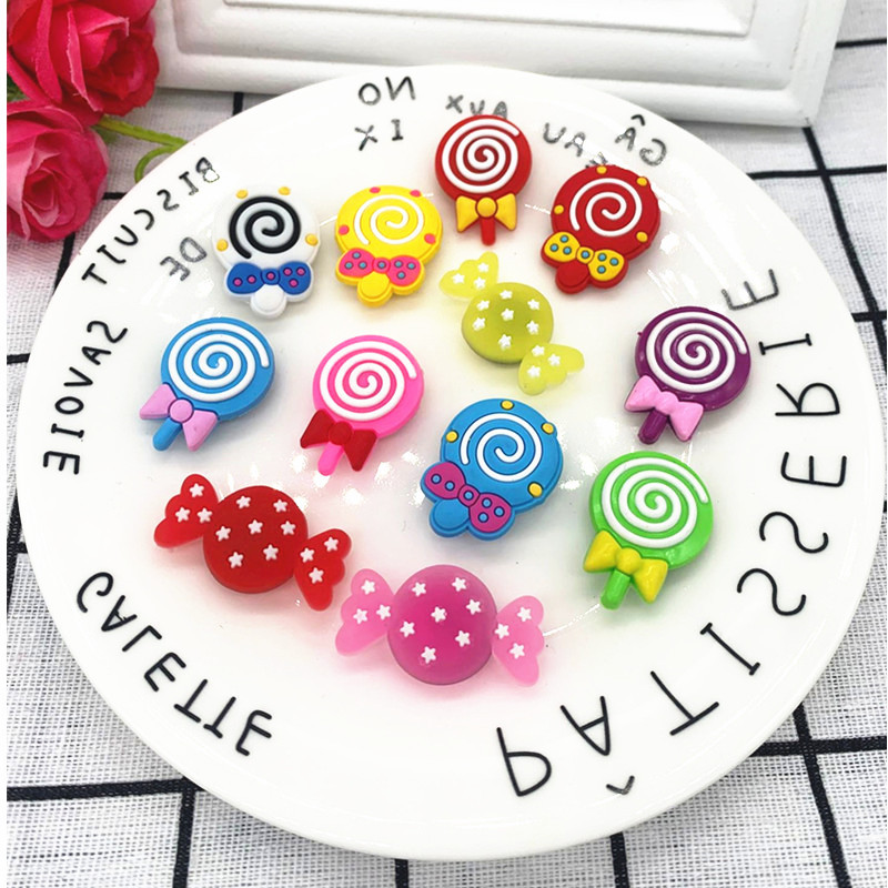 37g Weight Candy Shoe Accessories PVC All Seasons Shoe Buckle