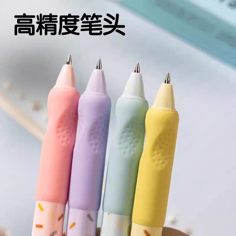 得力SA350可擦中性笔静音按动子弹头防滑护套时尚学生专用可擦笔|undefined