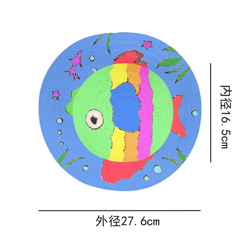 Kindergarten painting straw hat diy hand-painted graffiti blank straw hat parent-child painted straw hat children's painted toys