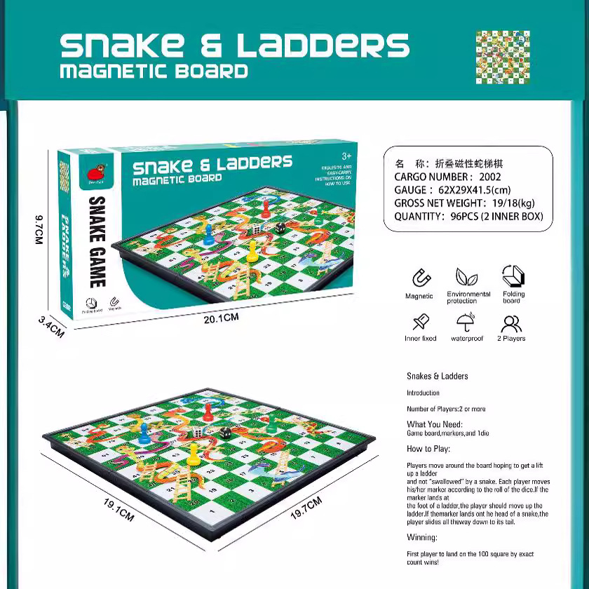 Bear Brand Science and Education chess Magnetic folding chessboard children's entry early education puzzle battle international chess board