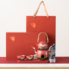 故宮文創茶具圍爐煮茶全套家用室內碳火烤茶煮茶壺禮品套裝單爐