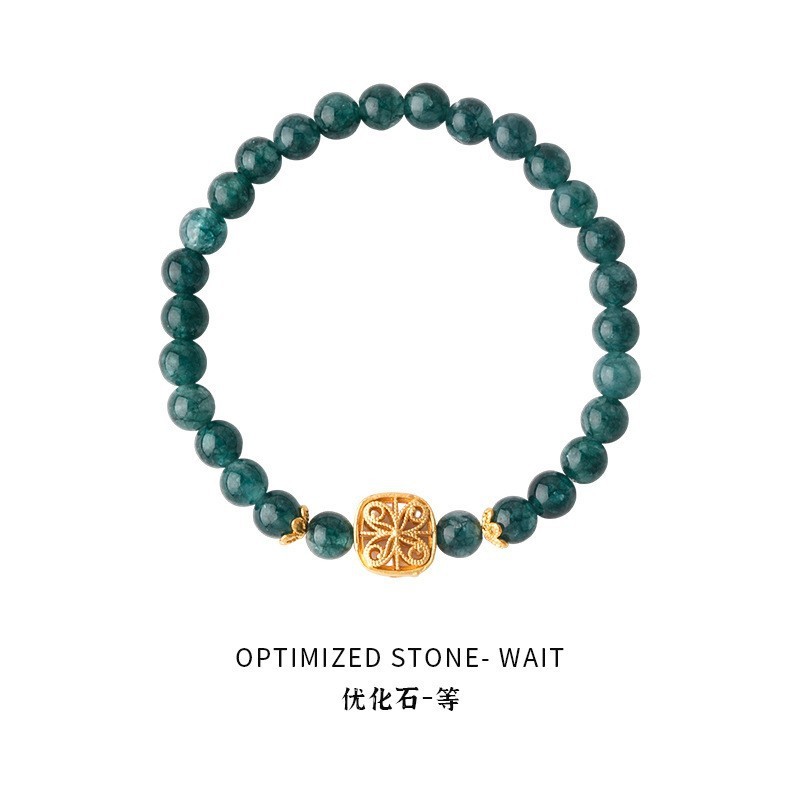 晗珞~优化石方形镂空串珠手链简约宫廷风时尚手链简约百搭手饰女|undefined