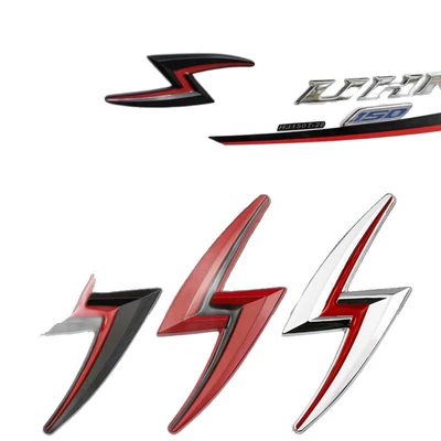 Car logo: sticker, 3D standing emblem, lightning