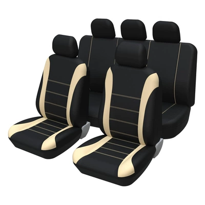 Cross-Border E-Commerce, Car Seat Covers, Universal seat cover - beige-five-seater-universal-size
