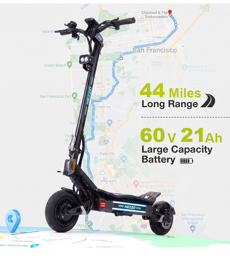 Cross-border export exclusive F7 electric scooter with dual motors, high power, customizable for adults, foldable for commuting