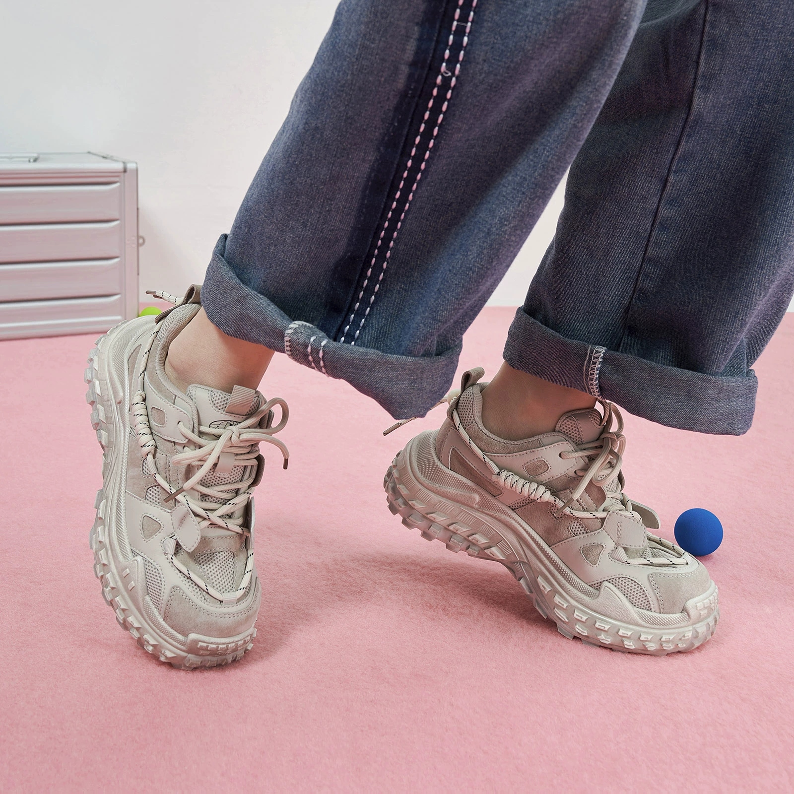 Masuism 2025, новая спортивная обувь в стиле ретро, ​​дышащая сетчатая обувь для папы, женская летняя повседневная универсальная обувь на толстой подошве