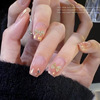 Accessory for manicure with bow, hair mesh, metal nail decoration, 2022 collection, wholesale, internet celebrity, flowered