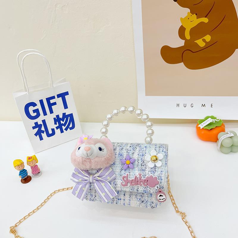 Bolso pequeño para niños Bolsa de princesa de dibujos animados Chanel estilo bolsa de mensajero niña linda bolsa de hombro niña monedero bolsa