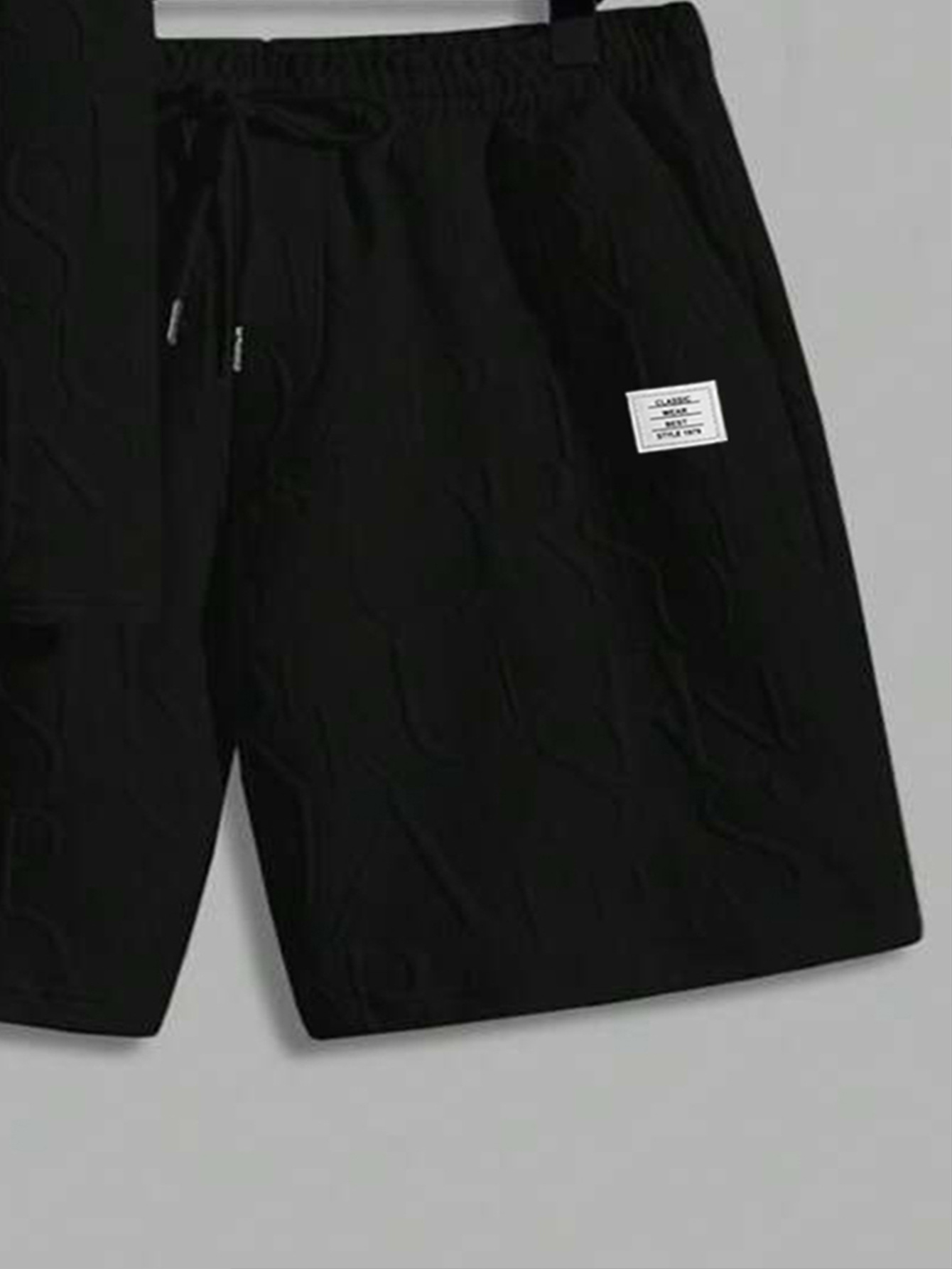 Herren Strick Anzug Mit Jacquard Muster Kurzarm Sommer Freizeit_voghion.com