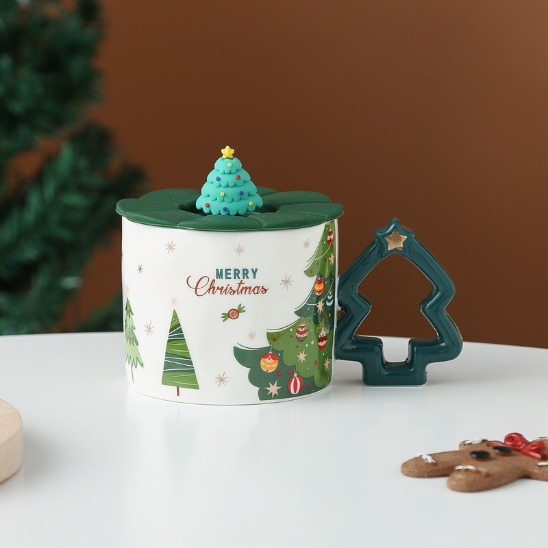 かわいいクリスマスカップクリエイティブマグカップクリスマスセラミックカップ越境カップ家庭用コーヒーカップサンタクロース|undefined