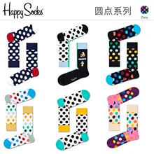 HappySocks彩色袜子女春秋ins潮网红款波点系列中筒外穿街头潮袜