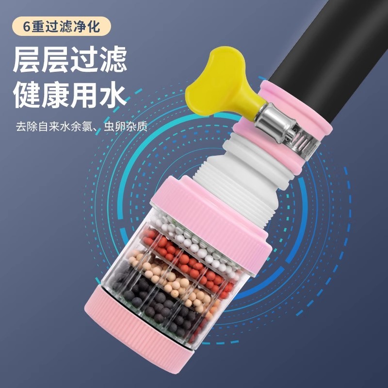 水龙头过滤器六层可拆洗伸缩防溅嘴家用厨房神器自来水延伸器花洒|undefined