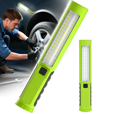 Led Car Repair Work Light, Rechargeable with Magnet, Handheld Anti-Fall Car Repair Light, Emergency Light (İşçi projektorları) - fluorescent-green
