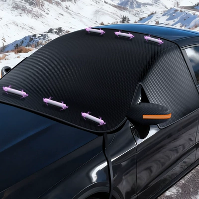 Winter and Summer Dual-Purpose Car Car snow shield - orange