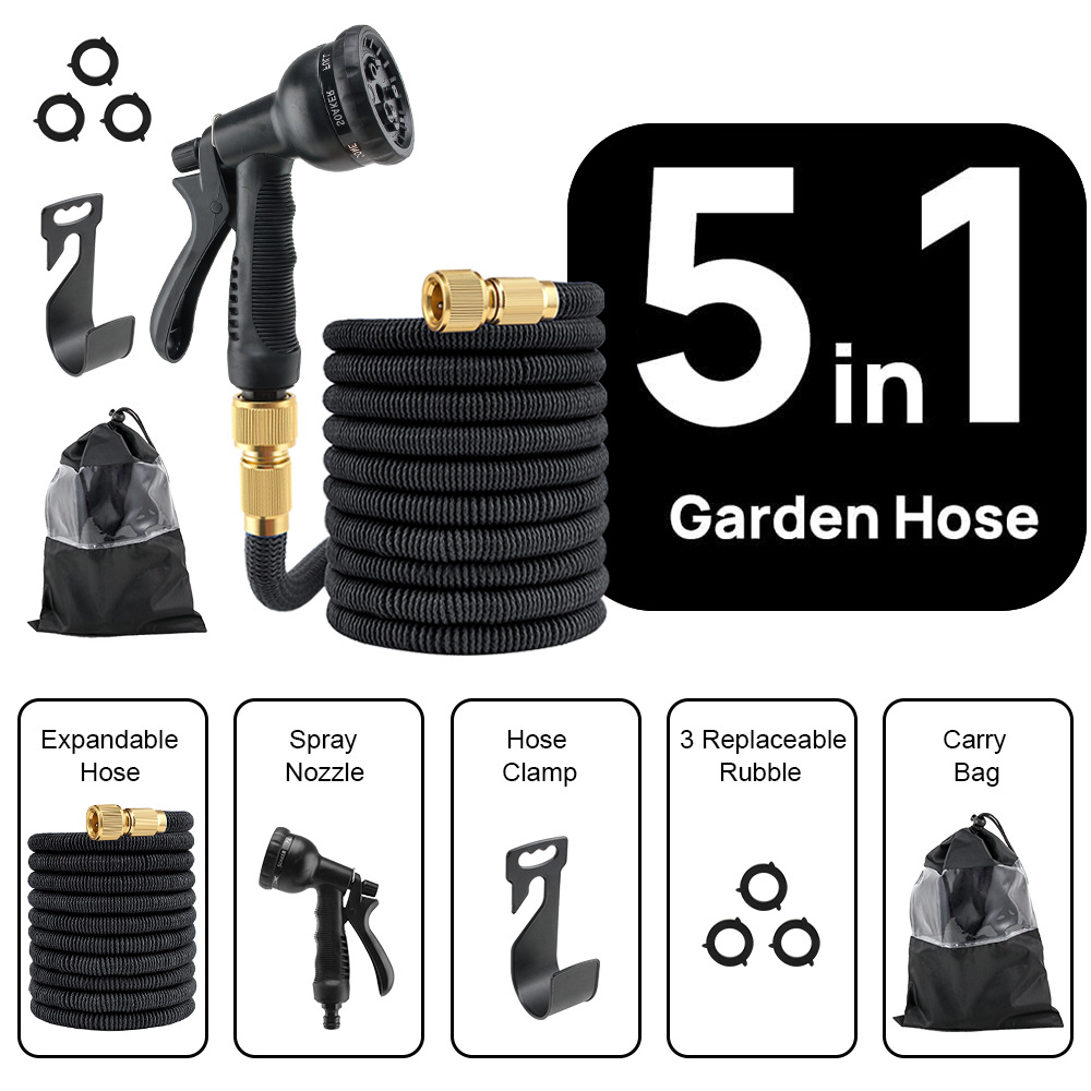 Telescopic Water Hose Kit High Pressure Sprinkler For Garden_voghion.com