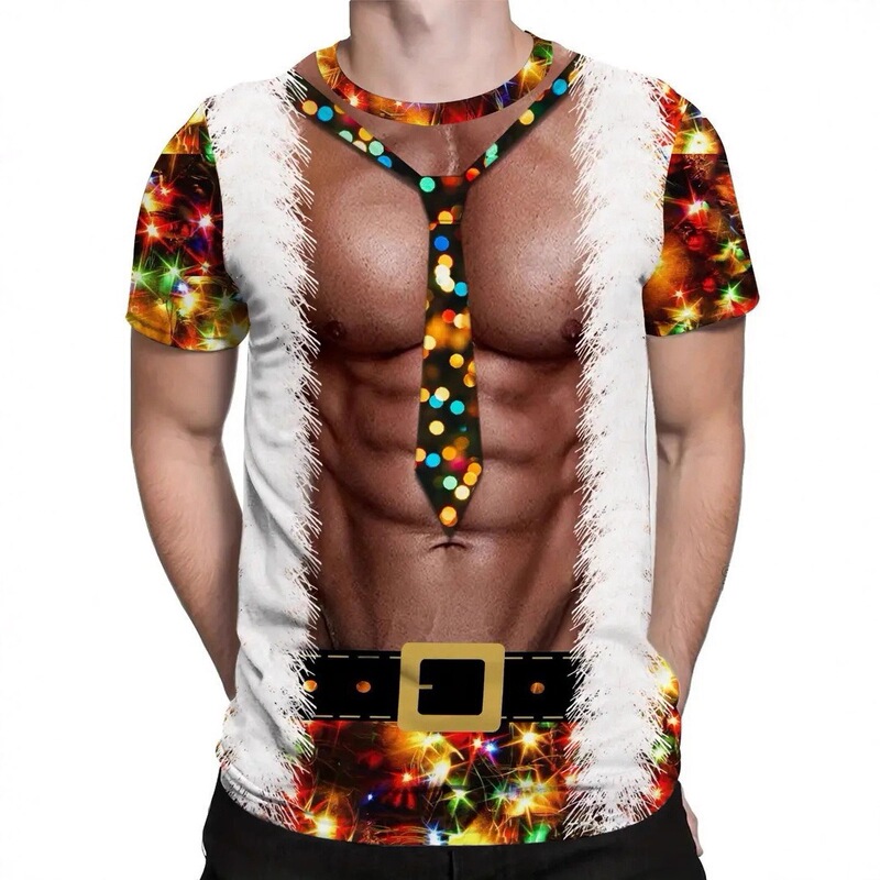 25 Cross-Border Independent Site New Christmas 3D Digital Print Short-Sleeve Personalized Fashion Men's Plus-Size T-Shirt 25 Cross-Border Independent Site New Christmas 3D Digital Print Short-Sleeve Personalized Fashion Men's Plus-Size T-Shirt