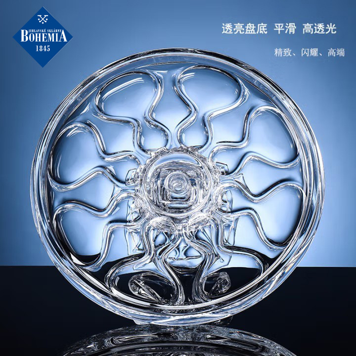 Plato de frutas de cristal sin plomo importado de República Checa, decoración para sala de estar, frutero, plato de aperitivos de estilo europeo, plato de frutas de estilo europeo image 3