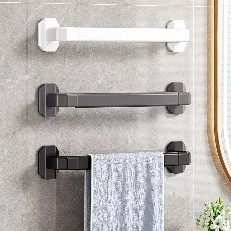 New Towel Rack Bathroom Punch-Free Hand Towel Bath Towel Rack Bathroom Storage Rack Suction Cup Single Pole Towel Bar