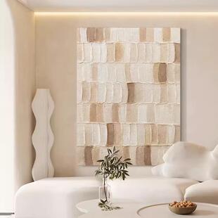 Cm Pure Hand-Painted "Fei Xun Yi Meng" Wabi-Sabi Style Entrance Texture Oil Painting Designer Modern Living Room Abstract Hanging Painting