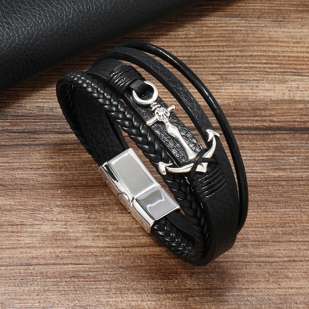 Men’s Braided Leather Bracelet, Waterproof & Hypoallergenic, Comfortable Daily Wear. Classic Rugged Style, Symbol Of Courage & Taste. A Warm, Meaning_voghion.com
