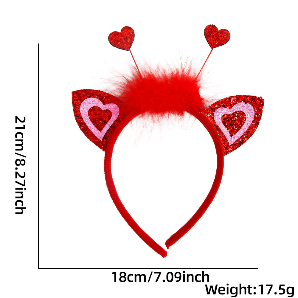 Europa y América nuevo estilo de un solo partido decoración diadema accesorios para el cabello bar decoraciones del Día de San Valentín amor diadema cabeza hebilla props