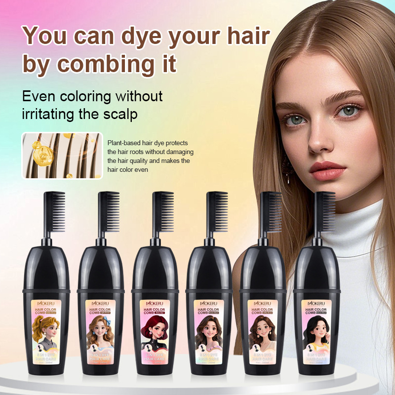 Cartoon bubble color mokeru hair dye cream, plant color hair dye, clear water, one color black can cover white hair with multiple colors
