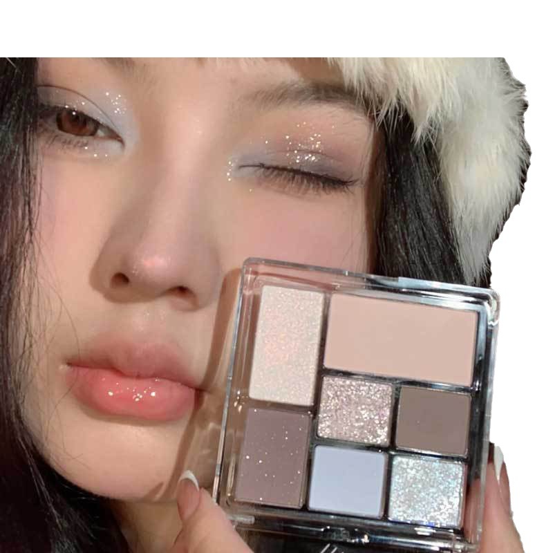 Sombra de ojos de siete colores Capel Tangram Color tierra Rosa de alto brillo Cosméticos de sombra de ojos de viento puro de alta calidad