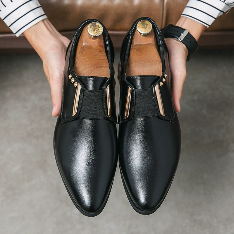 Мужские повседневные туфли из лакированной кожи, весна-осень, мужские остроносые туфли, низкие кожаные туфли