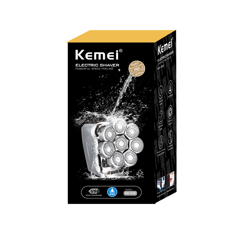Kemei KM-1525 maquinilla de afeitar eléctrica 8-bit LED LCD pantalla digital de cuerpo completo cabeza de lavado artefacto máquina de afeitar