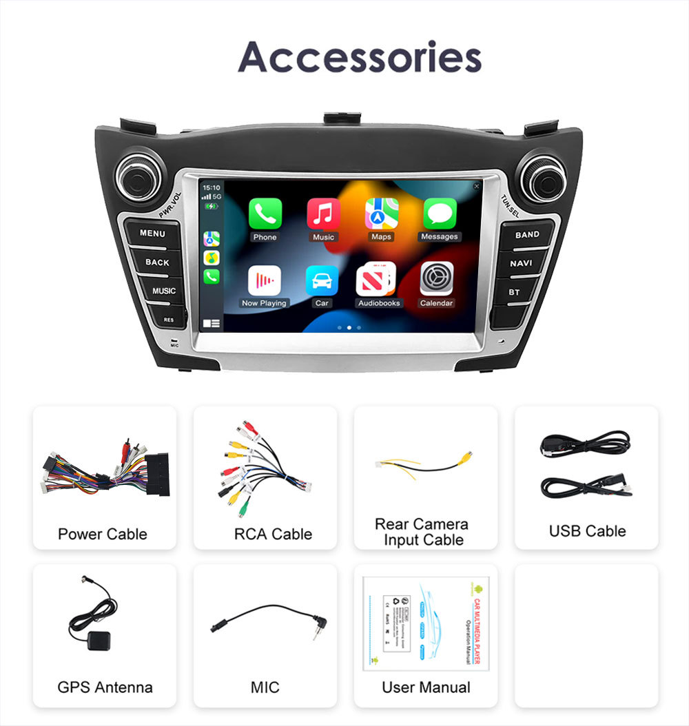 Suitable for 7inch Hyundai Ix35 Android Car Gps High-Definition Screen Mp5 Bluetooth Navigation All-In-One Device Carplay