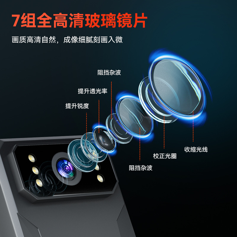 La nueva grabadora de aplicación de la ley 4K HD usa una cámara de clip trasera impermeable multifuncional de larga duración de la batería de visión nocturna