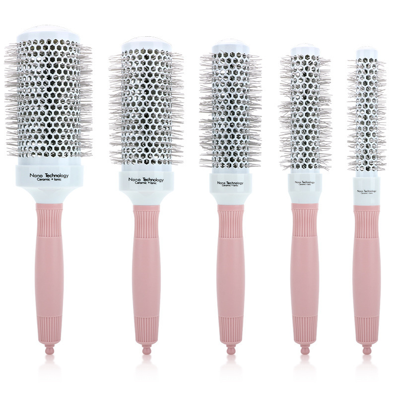 Directo de fábrica cilindro Pelo Rizado profesional modelado en polvo tubo de aluminio peine tubo de aluminio de aire térmico de cerámica peine del pelo