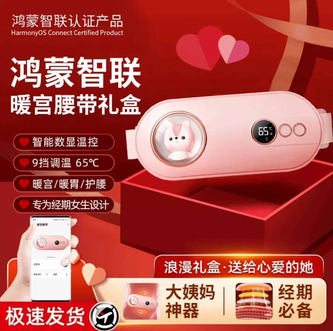 暖宫腰带大姨妈神器女生用充电款暖宫宝智能发热肚子暖宫带的腰带